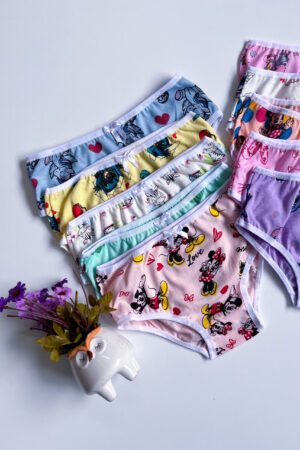Calcinha Infantil Algodão Estampada (viés poliamida) - P