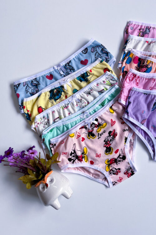 CALCINHA INFANTIL ESTAMPADA (viés poliamida)