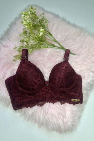 Sutia Reforçado Renda - Vinho, G