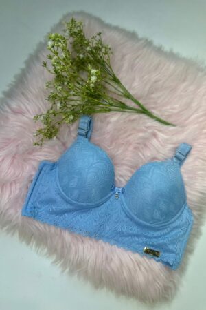 Sutia Reforçado Renda - Azul frozen, G