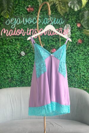 Camisola Maju - lavanda com verde, G