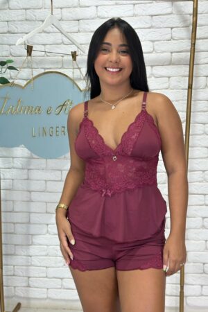 BABYDOLL LUNA - Vinho, M