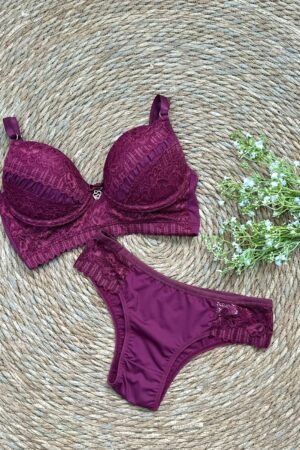Conjunto Rubi - Vinho, M