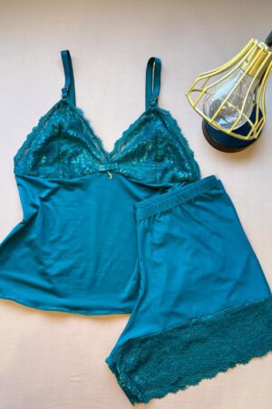 Babydoll Luxo - G, Verde Pavão