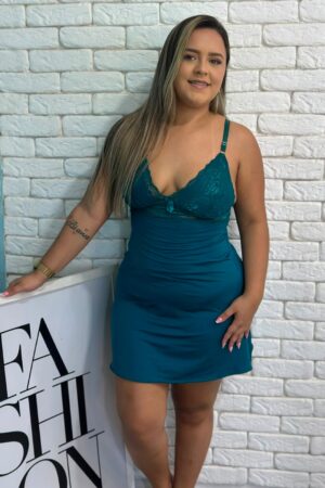Camisola luxo - Verde Pavão, G