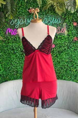 BABYDOLL LUXO - G, Vermelho