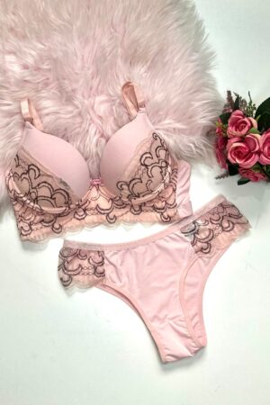 Conjunto Beca Bicolor - G, Rosa Bebê