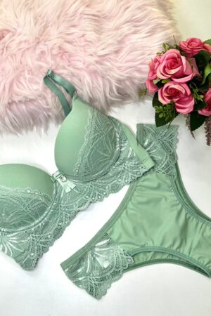 Conjunto Beca Bicolor - G, Verde Água