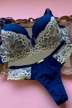 Conjunto Bicolor - Azul Marinho, P