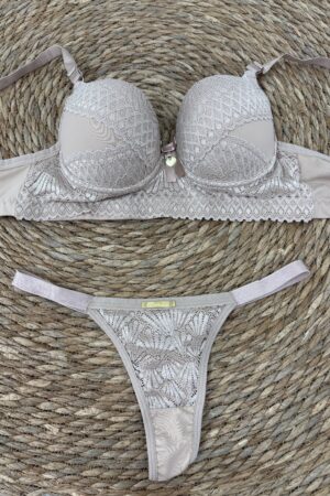 Conjunto Yasmim - Bege, P