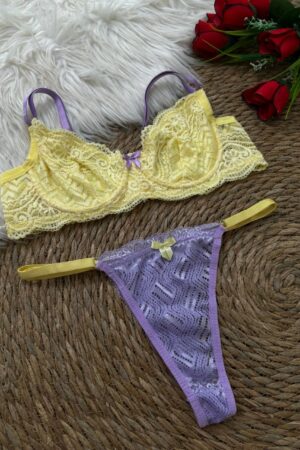 Conjunto Andressa Bicolor - Amarelo, M